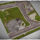 Terrain Mat PVC - Walking Dead Town - 120x120 pas cher