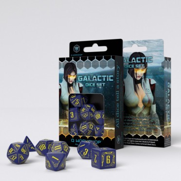 Vente flash philibert sur W40K Galactic-navy-yellow-dice-set