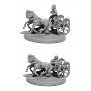 Gallic 2-Horse Chariot w/2 Crew pas cher