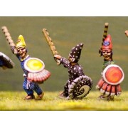 Suit Wearers in pointed hat, with Sword and Shield pas cher