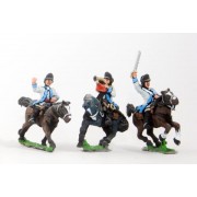 AWI American: Command: Light Dragoon Officer, Standard Bearer and Trumpeter pas cher