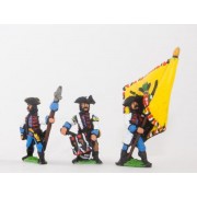 Seven Years War Austrian: Command: Hungarian Fusilier Officer, Standard Bearer & Drummer pas cher