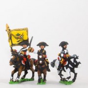 Seven Years War Austrian: Command: Cuirassier Officer, Standard Bearer & Trumpeter pas cher