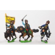 Seven Years War Austrian: Command: Hussar Officer, Standard Bearer, & Trumpeter pas cher