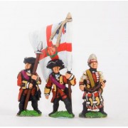 Seven Years War British: Command: Officer, Standard Bearer & Drummer pas cher