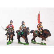 Seven Years War British: Command: Light Dragoon Officer, Standard Bearer & Musician pas cher