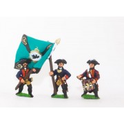 Seven Years War Prussian: Command: Musketeer Officer, Standard Bearer & Drummer pas cher