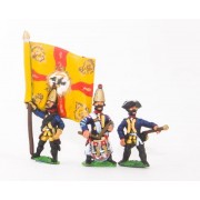 Seven Years War Prussian: Command: Grenadier Officer, Standard Bearer & Drummer pas cher