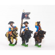 Seven Years War Prussian: Command: Dragoon Officer, Standard Bearer & Trumpeter pas cher