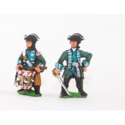 Seven Years War Prussian: Command: Jager De Noble Officers & Drummers pas cher