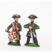 Seven Years War Prussian: Command: Musketeer Officers & Drummers pas cher