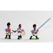 Bavarian 1805-14: Line Grenadiers or Jagers: Command: 2 Officers, 2 Drummers, 2 Standard Bearers pas cher