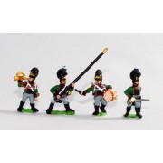 Bavarian 1805-14: Line Grenadiers or Jagers: Command: 2 Officers, 1 Drummer, 1 Hornist, 2 Standard Bearers pas cher