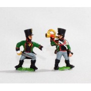 Bavarian 1805-14: Command: 4 Jager Officers & 2 Hornists pas cher