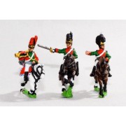 Bavarian 1805-14: Command: Cheveau Leger Officer, Standard Bearer & Trumpeter pas cher