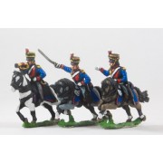 British Cavalry: Command: Light Dragoon Officer, Standard Bearer & Bugler pas cher