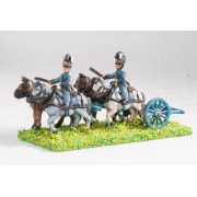 Bavarian: Line Artillery Limber with four horses and two drivers pas cher