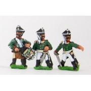 Russian 1813-15: Command: Line Officer, Standard Bearer & Drummer pas cher