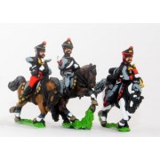 Russian 1813-15: Command: Hussar Officer, Standard Bearer & Trumpeter pas cher