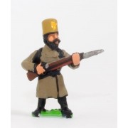 Russian: Militia in Greatcoat & Felt Hat with Musket pas cher