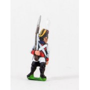 Early Spanish Infantry: Line Fusilier in Long Coat & Bicorne with Musket upright, advancing pas cher