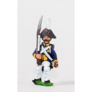 Early Spanish Infantry: Light Infantry in Long Coat & Bicorne with Musket upright, advancing pas cher