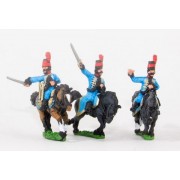 Spanish Cavalry: Command: Hussar Officer, Standard Bearer and Drummer pas cher