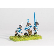 Westfalia or Berg: Line Infantry: Command: Officer, Standard Bearer & Drummer pas cher
