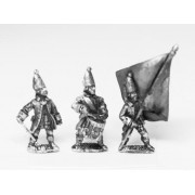 Seven Years War Russian: Command: Grenadier Officer, Standard Bearer & Drummer pas cher