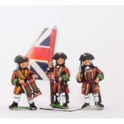 European Armies: Guard Infantry: Command: Officer, Standard Bearer & Drummer pas cher