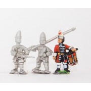European Armies: Grenadier Command: Officer, Standard Bearer & Drummer (English Foot Guards) 15mm European Armies 1660-1745 pas cher