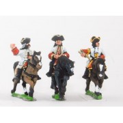 European Armies: Command: Line or Guard Cavalry Officer, Standard Bearer & Trumpeter pas cher