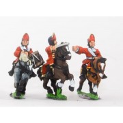 European Armies: Command: Mounted Grenadier Officer, Standard Bearer & Drummer (English) pas cher