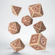 Dice Set - Viking Beige & Burgundy pas cher